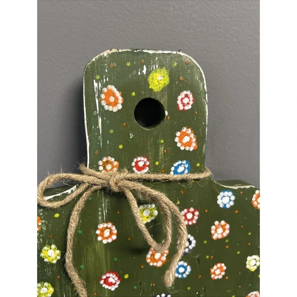 Floral Cutting Board Wall Art Reclaimed Wood Retro Distressed Boho Cottage
